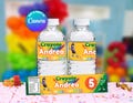 Crayon water bottles template, EDIT Yourself in CANVA. Party Kit. Instant download.