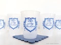 Christmas Crest Party Cups | Set of 8 | Blue & White Nutcracker Theme | Reusable Shatterproof Cups | Holiday Drinkware | Festive Party Decor
