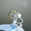 Spinner Crystal Snowflake Straw Hat,Shining Snowflake Straw Topper,Snowflake Stanley Cup Charm,Snowflake Staw Cover,Snowflake Accessories