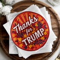 Thanks for Trump Napkins Thanksgiving Dinner Inauguration Party Decorations, Patriotic Celebration, USA President Party Favors