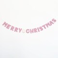 Pink Merry Christmas Felt Banner | Pink Christmas Decorations | Merry Christmas Felt Garland | Christmas Mantle Decor | Christmas Sign