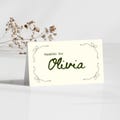 Thanksgiving Place Card TEMPLATE, Friendsgiving Table Card Printable, Fall Autumn Floral Pumpkins, Canva Template, Hand written doodle