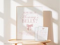 How Big is Mommy's Belly Pink Bow Baby Shower Game, Guess the Belly Size String Game, Girl Baby, Editable Template Digital Download TEMPLETT