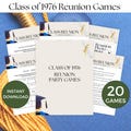 Printable Class of 1976 Class Reunion Games, Reunion Party Game, High School Reunion, College Reunion