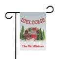 Garden Banner, Personalized Fresh Cut Trees Camper, Trailer Christmas Flag, House Banner, Holiday Outdoor Decor, Customized Garden Sign
