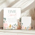 Party Animals Birthday Time Capsule Sign Safari Animals Capsule Letter Girl Zoo Party Sign Any Age Printable Editable Template, 0035