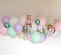 5 feet Pastel Nutcracker Balloon Garland, Nutcracker Balloons, Nutcracker Holiday Party Decor, Pink Nutcracker Party, Nutcracker Birthday