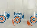 Dart Party Cups, Paintball Birthday Party, Target Shooting party, Paintball party Favors, Splash party, Paint Ball Party Cups, Reusable