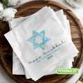 Custom Happy Hanukkah Napkins, Personalized Holiday Napkins, Menorah Napkins, Hanukkah Decor, Festive Cocktail Napkins, Party Decor