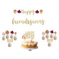 Friendsgiving Banner for Thanksgiving Party Decorations, Party Kit, Friends giving Banner, Thanksgiving Cupcake toppers and Cake Toppers