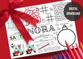 Christmas Personalised Placemat Colouring Sheet, Kids Activity, For Children, Christmas Eve Box, Gift Stocking Filler, Children, Activity