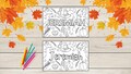 Thanksgiving Placemat Printable, Thanksgiving Activities for Kids, Thanksgiving Coloring Pages, Personalized Thanksgiving for Kids