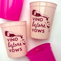 Personalized Vino Before Vows Bachelorette Cups | Vineyard Winery Wine Cups  Bachelorette Party | Napa Custom Party Favors | Fredericksburg