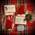 4 pc Holiday Bundle: Holiday accessories for your weenie- Santa Baby Shaft Sleeve, elf hat with ears, weenie beanie, and wreath cake ring.