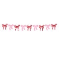Pink & Red Glitter Bow Banner, Coquette Christmas Decor, Kids Room and Office Christmas Decorations, Bow Party Decorations