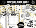 New Years Bunco MEGA Bundle, Printable New Years Eve Bunco, 2025 Bunco Cards, Bunco Scorecards, Tally Sheets, Table Numbers, Sign In Sheet