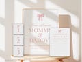 How Old Were They Pink Bow Baby Shower Game, How Old Were Parents Mom and Dad, Baby Sprinkle, Editable Template Digital Download TEMPLETT