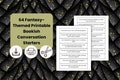 Printable Fantasy-Themed Bookish Discussion Questions for Book Clubs, 64 Conversation Starters for Readers, Instant Download PDF