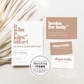 Couples Joint Effort Baby Shower, Modern Co-ed Baby-Q, Printable Editable Template, Gender Neutral BBQ, Minimalist Invitation Suite, JE075