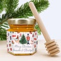 Christmas Honey Jar Favors, Christmas Party Favors, Holiday Favors, Corporate Gift Idea, Mini Honey Jar Favors, Stocking Stuffer Ideas