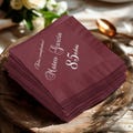 Birthday Party Napkin with Feliz Cumpleaños Mateo García 85 Años, Personalized Celebration Napkin, Custom Birthday Favor