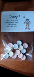 Crazy Pills gag gifts, white elephant gift, Secret Santa gift for fun and laughs