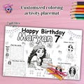 Birthday Party EDITABLE Placemat| moana Birthday Activity Sheet| Coloring Page | moana Birthday Placemat| Instant Download Editable M06