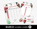 Nutcracker Christmas Bunco Score Cards Printable, Tally Sheets, Nutcracker Games, Nutcracker Theme Party Favors, Nutcracker Birthday Party