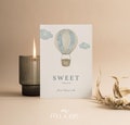 Personalised Baby Shower Sweets Sign | Candy Cart | Up Up and Away | Hot Air Balloon | Blue | Baby Shower Games | Oh Baby | Sprinkle | UA103