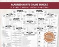 Married in 1975 Trivia Game Bundle for Adults, 12 Printable Party Games Plus Bonus for 49th Anniversary, Fun for Groups, Instant Download