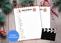 Guess the Movie Emoji Game, Printable Christmas Game, Fun Game for Family, friends, Digital Holiday Party Game, Xmas activities for kids