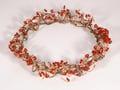 Unusual Vintage Beaded Metal Wreath - 12" diameter Table Decor - Fabulous Centerpiece Base