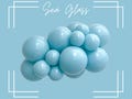 Sea Glass Tuftex Balloons | Sea Glass Biodegradable Balloon, Aqua Blue Balloons, Pastel Blue Balloons, Tuftex Blue, Aqua Balloon Garland