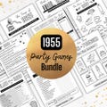 1955 Birthday PARTY GAMES Bundle | Born in 1955 Birthday Games | Instant Download | Trivia Printable | BONUS Guest Book & Time Capsule