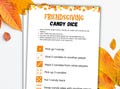 Friendsgiving Candy Dice Game Printable Thanksgiving Game Thanksgiving Candy Game Friendsgiving Party Games Friendsgiving Dice Roll Game