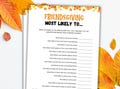 Friendsgiving Most Likely To Game Printable Thanksgiving Game Thanksgiving Most Likely To Game Printable Friendsgiving Game For Adults