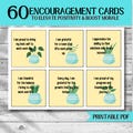 Empower Your Team with Positive Messages - Work Gratitude & Encouragement Cards Set, Positive Affirmation Cards, Office Printable