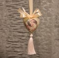 New Year's decoration "Girl in pink". Christmas tree toy. Christmas gift. Festive little heart.Handcrafted.Retro toy. One of a kind