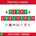 Christmas Banner, Holiday Decor, Christmas Sign, Christmas Bunting, Christmas Garland, Christmas Decor, Merry Christmas Printable Banner PNG