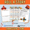Roll a Story Thanksgiving Game | Printable Story Dice Game | Storytelling Game for Kids and Adults | Family Gatherings and Celebrations Game