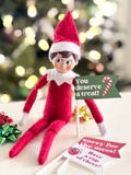 Elf Pennant Flags, 20 printable Pennant Flags, Elf Mini flag props, Instant printable PDF digital file, Elf Accessories, Christmas Elf prop