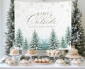 Baby It's Cold Outside Banner, Winter Baby Shower Decorations, Baby Shower Sign, Winter Wonderland Baby Shower, Baby Shower Decor