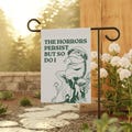 Frog Garden Flag, Summer Garden Flag, Spring Garden Flag, Home Banner, Gifts for Gardeners, Cottagecore Gift, Dark Humor Gift, Yard Sign