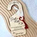 Santa's Magic Key No Chimney Apartment Christmas Eve Traditions No Fireplace Santa Door Hanger Magic of Christmas Decor Wooden Xmas Key