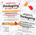 Thanksgiving School Meal Flyer, Thanksgiving Meal Flyer, Editable Thanksgiving School Meal, Thanksgiving School Meal Fundraiser, PTA, PTO