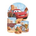 Racing Cars Backdrop and 3 cylinders Cover (4 pieces) Arch Backdrop Cover Photo Photography Background Cylinder Cover Cartoon