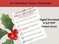 Holiday Ice Breaker Group Game Printable Gathering Dicebreaker Activity Team Building Activity Get to Know You Simple Game for Teens Adults