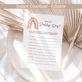 What Did Daddy Say Baby Shower Game What Did He Say What Did The Dad-To-Be Say What Did Day Say Babyshower Game Rainbow Boho EDITABLE