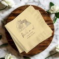 Custom Gold Foil Napkins Dog and Cat Design Personalized Beverage Napkins Wedding Party Favors Drink Napkins Unique Gift Wedding Serviettes