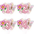 Pink Gold Birthday Balloon Decoration Set | Birthday Party Decor | Birthday Party Supplies |number anniversary party decor